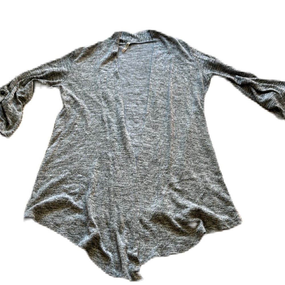 Olivia Moon M grey open cardigan with 3/4 sleeves